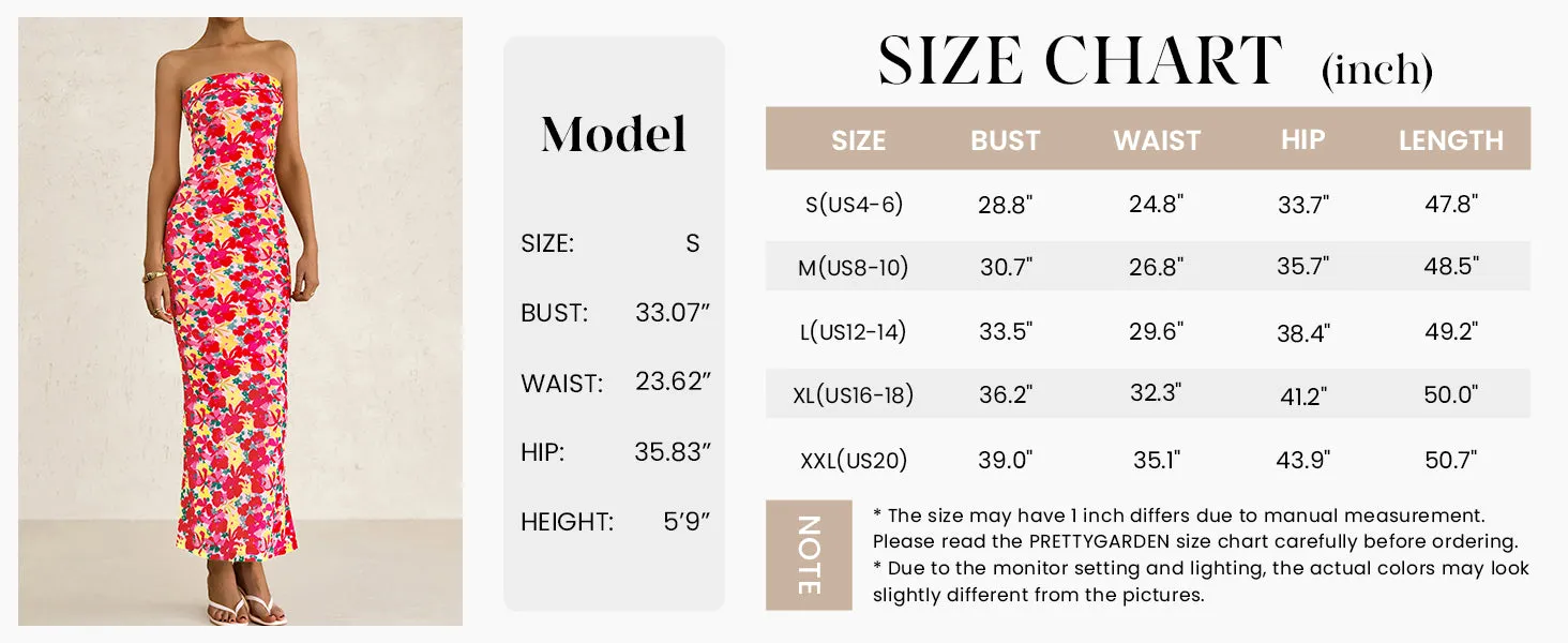 Printed Tube  Strapless Bodycon Sleeveless Maxi Dress