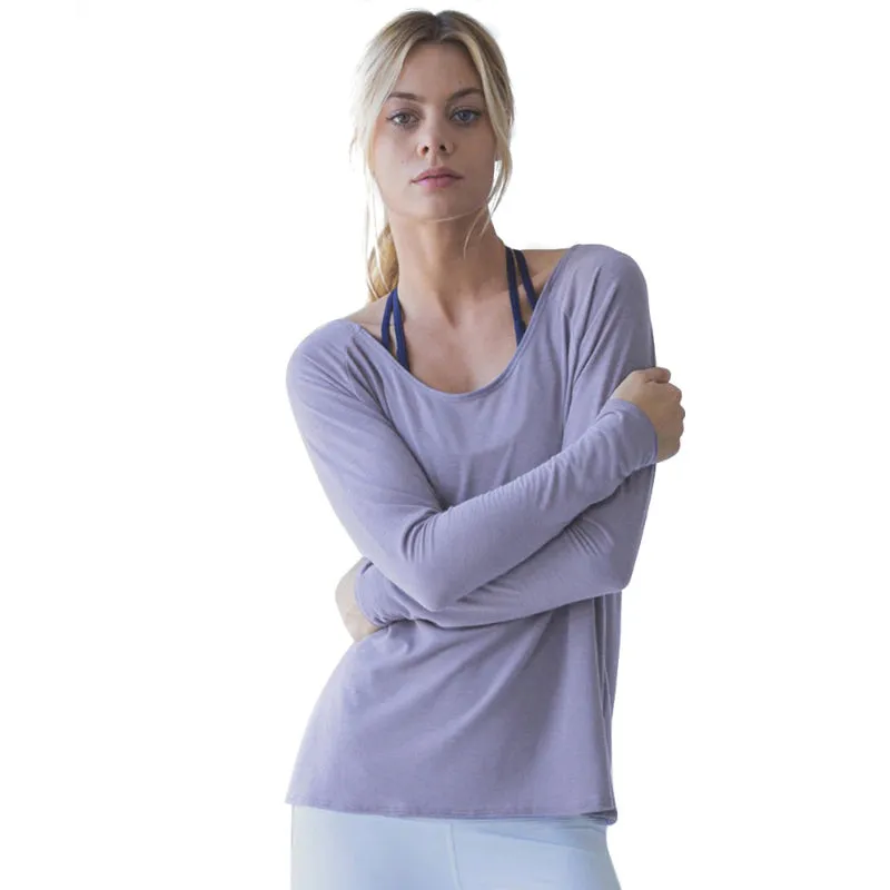Quick-Dry Sports Fitness Long Sleeve Backless Blouses