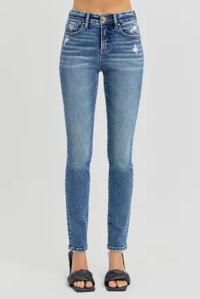 Ravi TC High Rise Ankle Slim Skinny Jean • Medium Denim