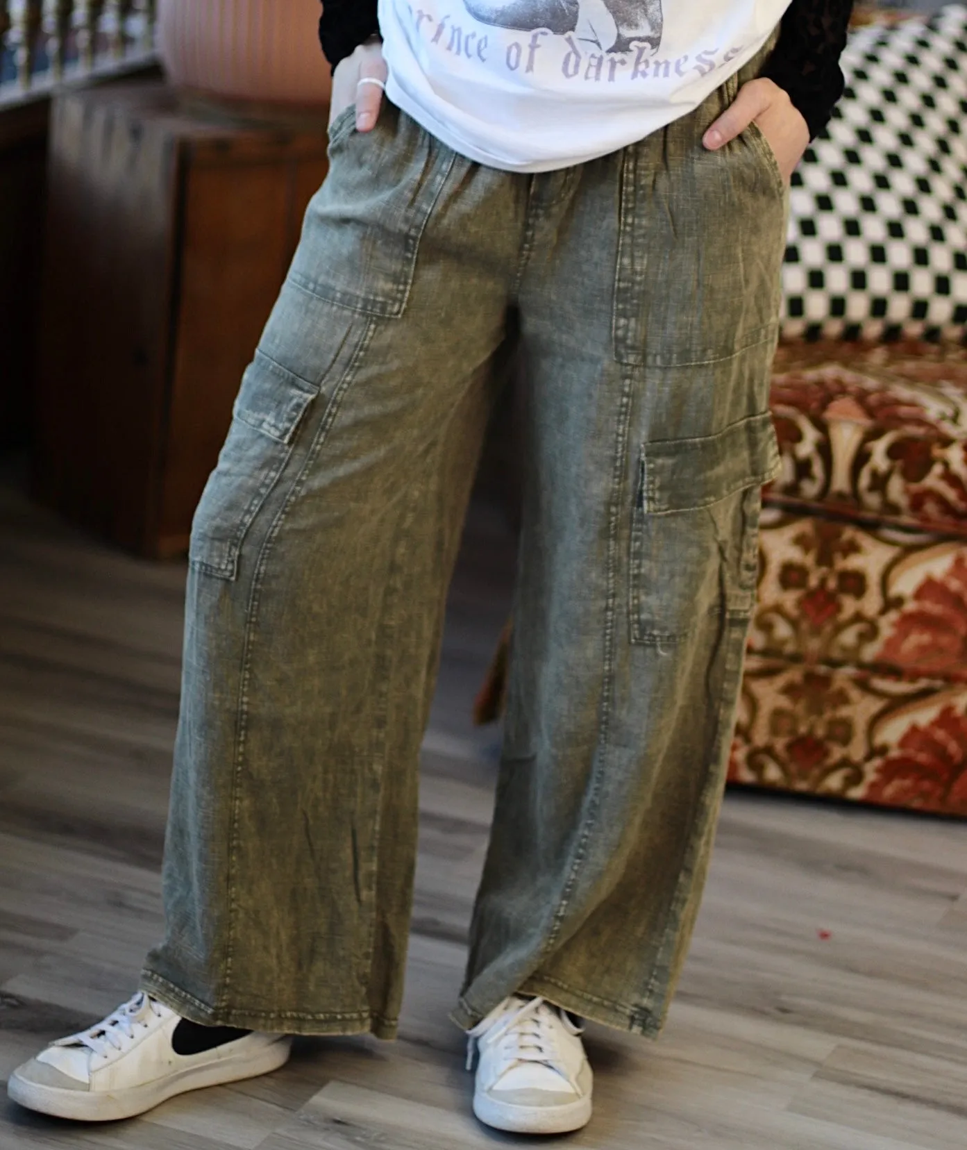 Ready to Run Cargo Pants in Olive
