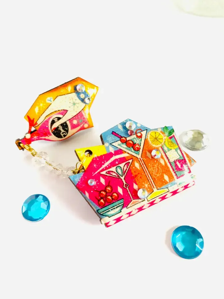 Rosie Rose Parker : Cocktail Retro Statement Brooch