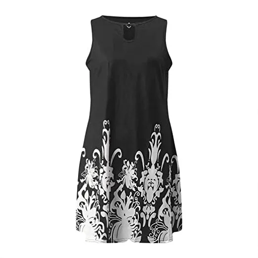Summer Spring Floral Tunic Dress