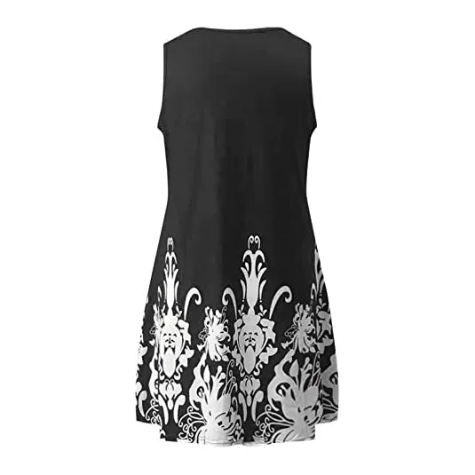 Summer Spring Floral Tunic Dress