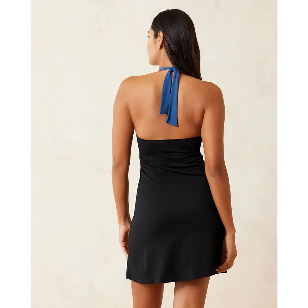 Tommy Bahama Island Cays Colorblock Halter Spa Cover Up - Indigo Tide