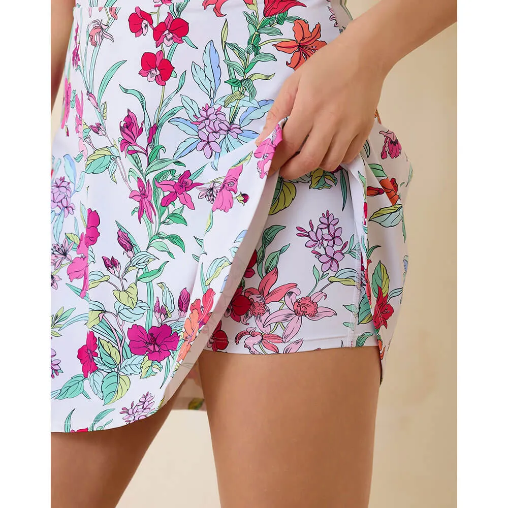 Tommy Bahama Summer Floral Scoop Neck Romper Cover Up - White