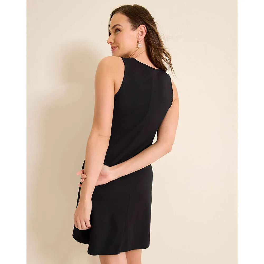 Tommy Bahama Womens Island Cays Hi Neck Spa Dress Coverup - Black
