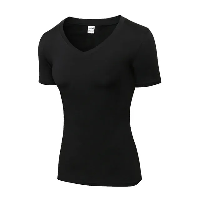 V Neck Quickly Dry Fitness Sport Jersey