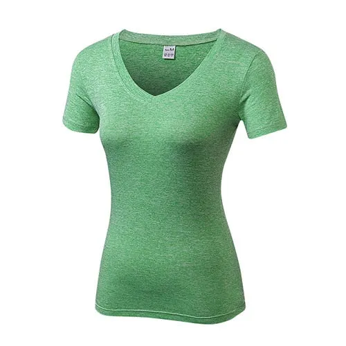 V Neck Quickly Dry Fitness Sport Jersey