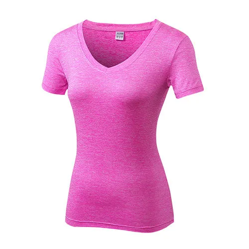 V Neck Quickly Dry Fitness Sport Jersey
