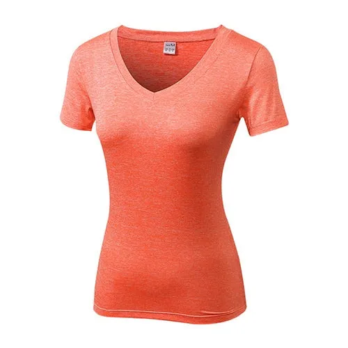 V Neck Quickly Dry Fitness Sport Jersey