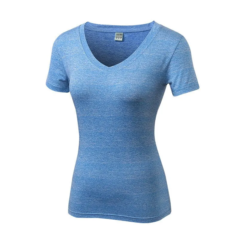 V Neck Quickly Dry Fitness Sport Jersey
