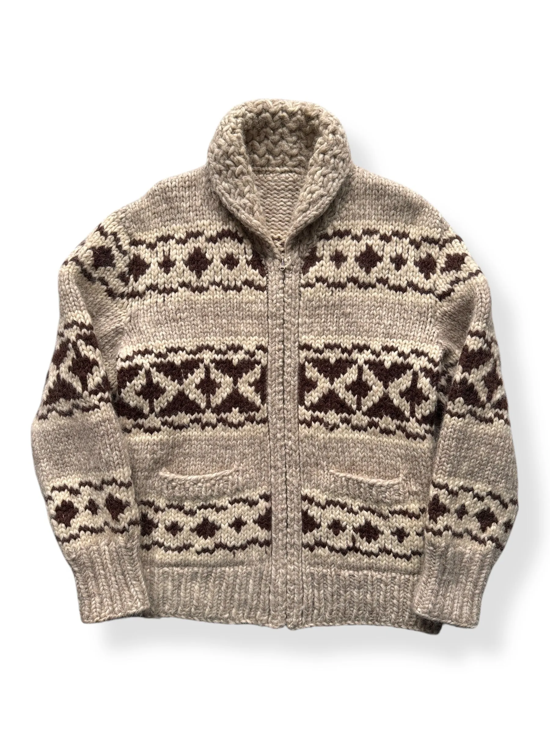 Vintage Cowichan Style Sweater SZ S
