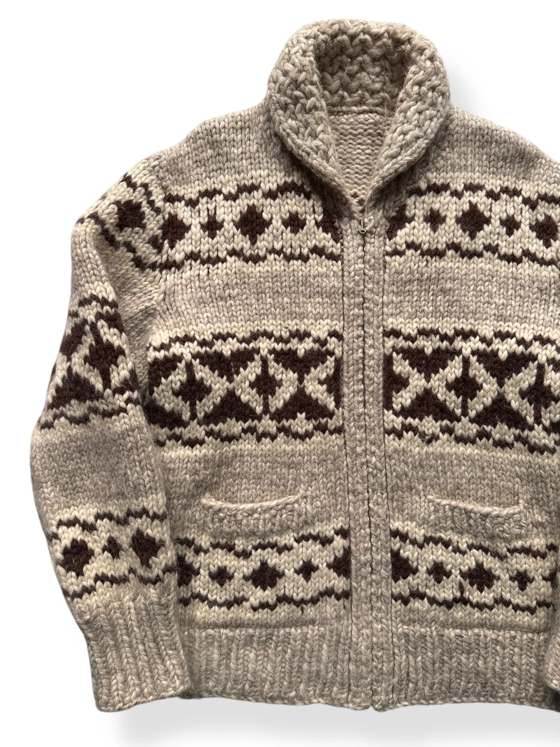 Vintage Cowichan Style Sweater SZ S