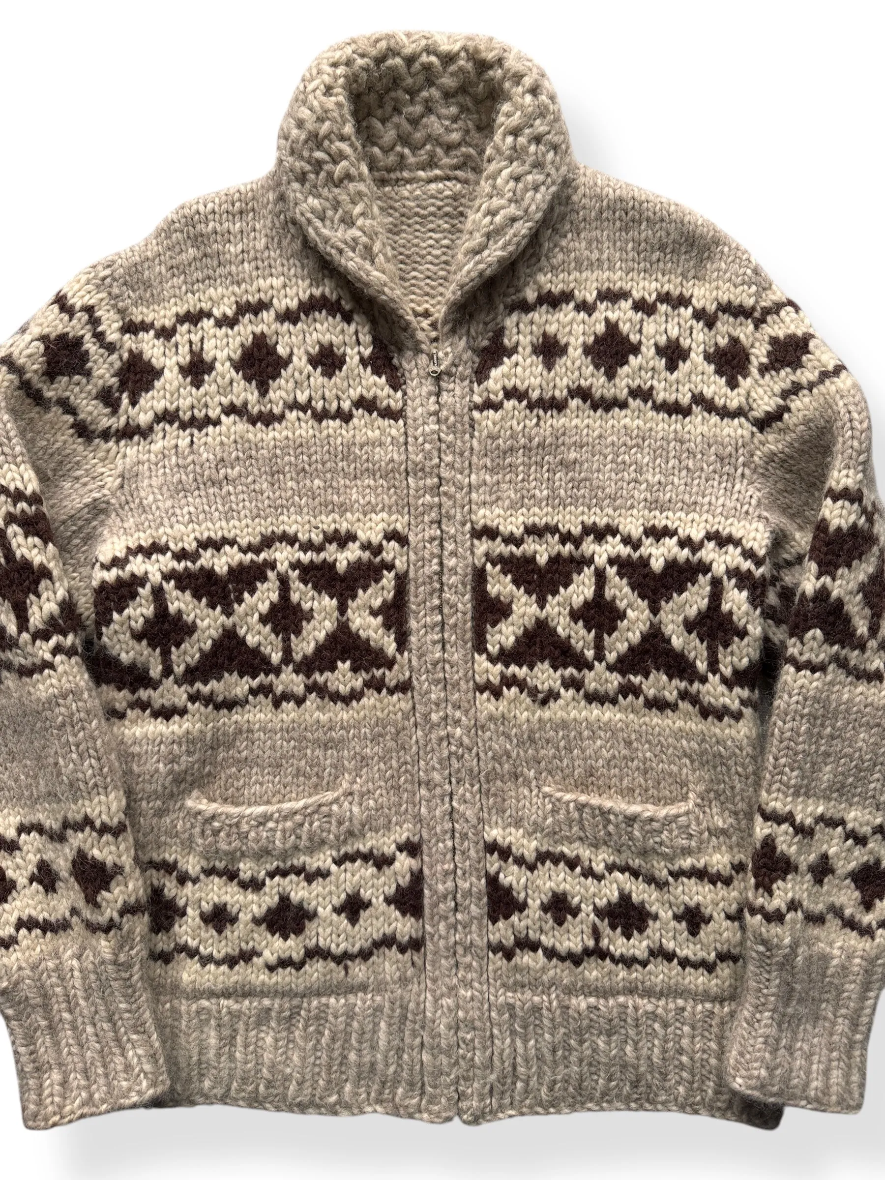 Vintage Cowichan Style Sweater SZ S