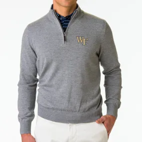 Wake Forest | Baruffa Merino Quarter Zip Windsweater | Collegiate