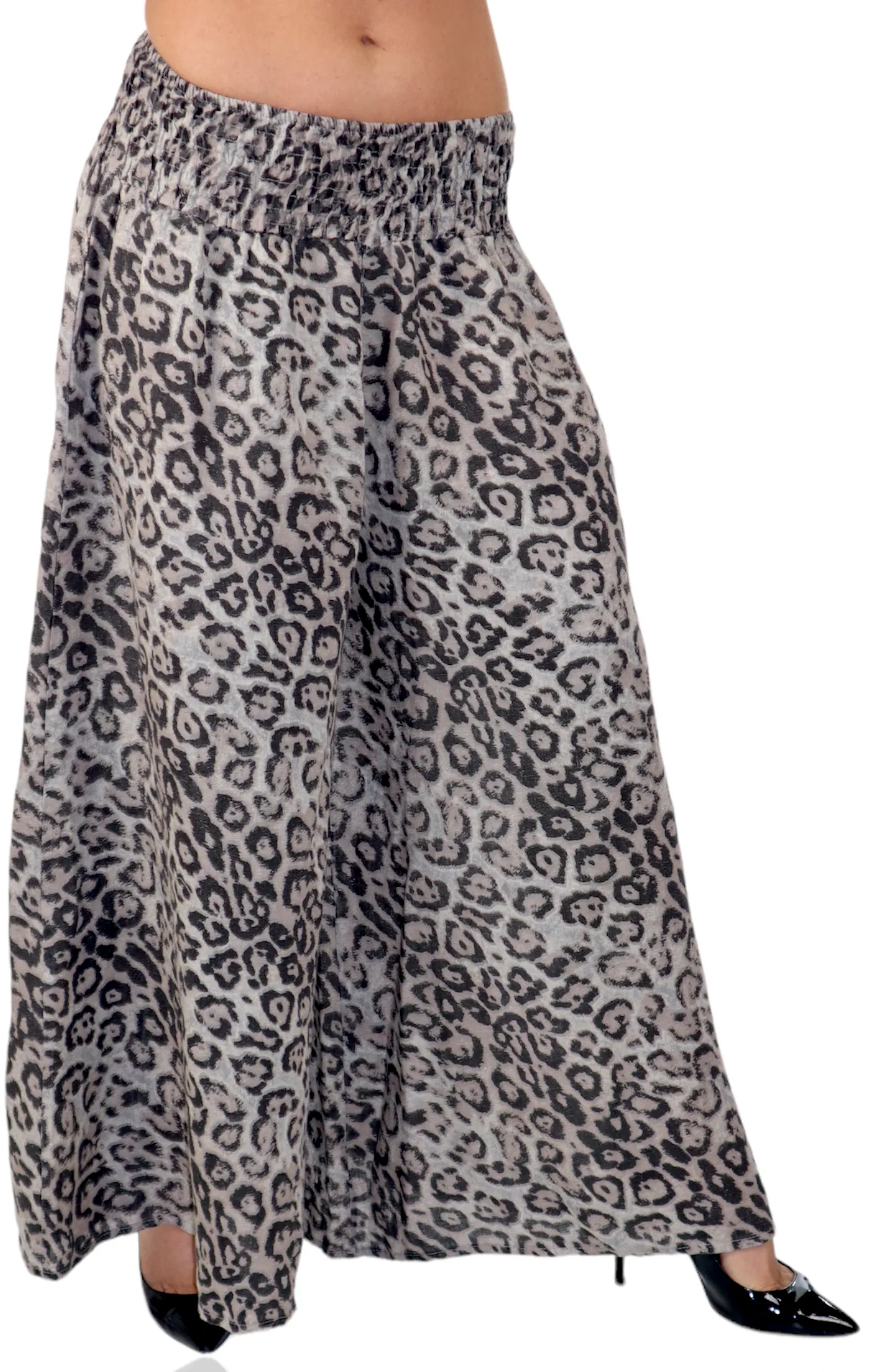 Women Linen Wide legged Palazzo Pants, Designer Comfy and Breathable Flounce Pants | One Size Fits All