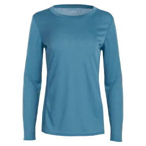 Women's Double Layer Crewneck - Cross Country Blue