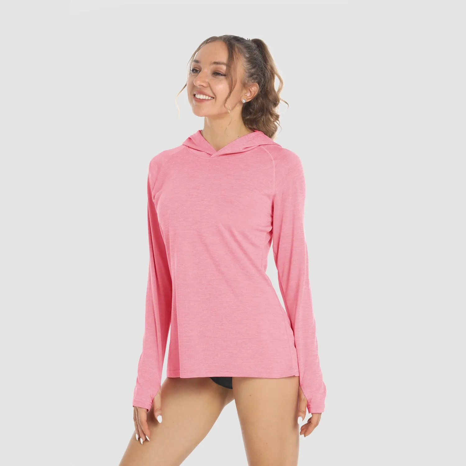 Women's Mint Hoodie Shirts UPF 50  Sun Protection Long Sleeve UV Shirt with Thumb Hole