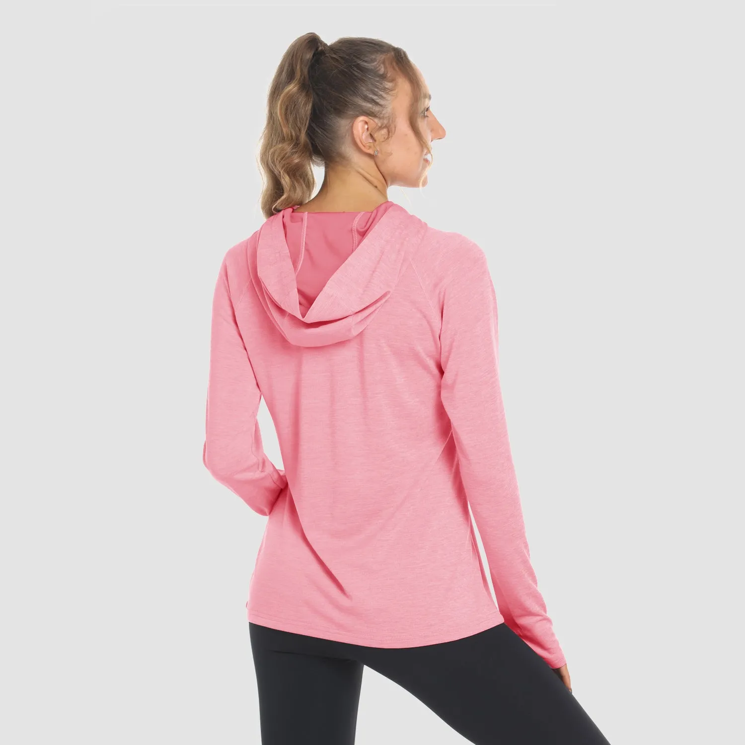 Women's Mint Hoodie Shirts UPF 50  Sun Protection Long Sleeve UV Shirt with Thumb Hole