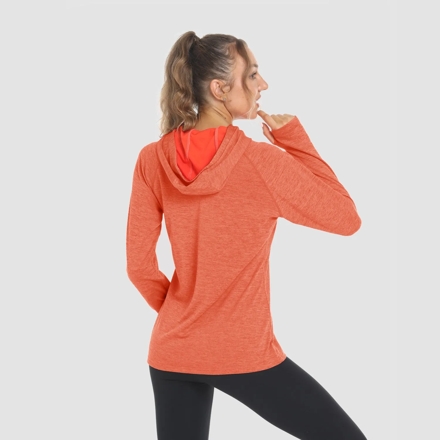 Women's Mint Hoodie Shirts UPF 50  Sun Protection Long Sleeve UV Shirt with Thumb Hole