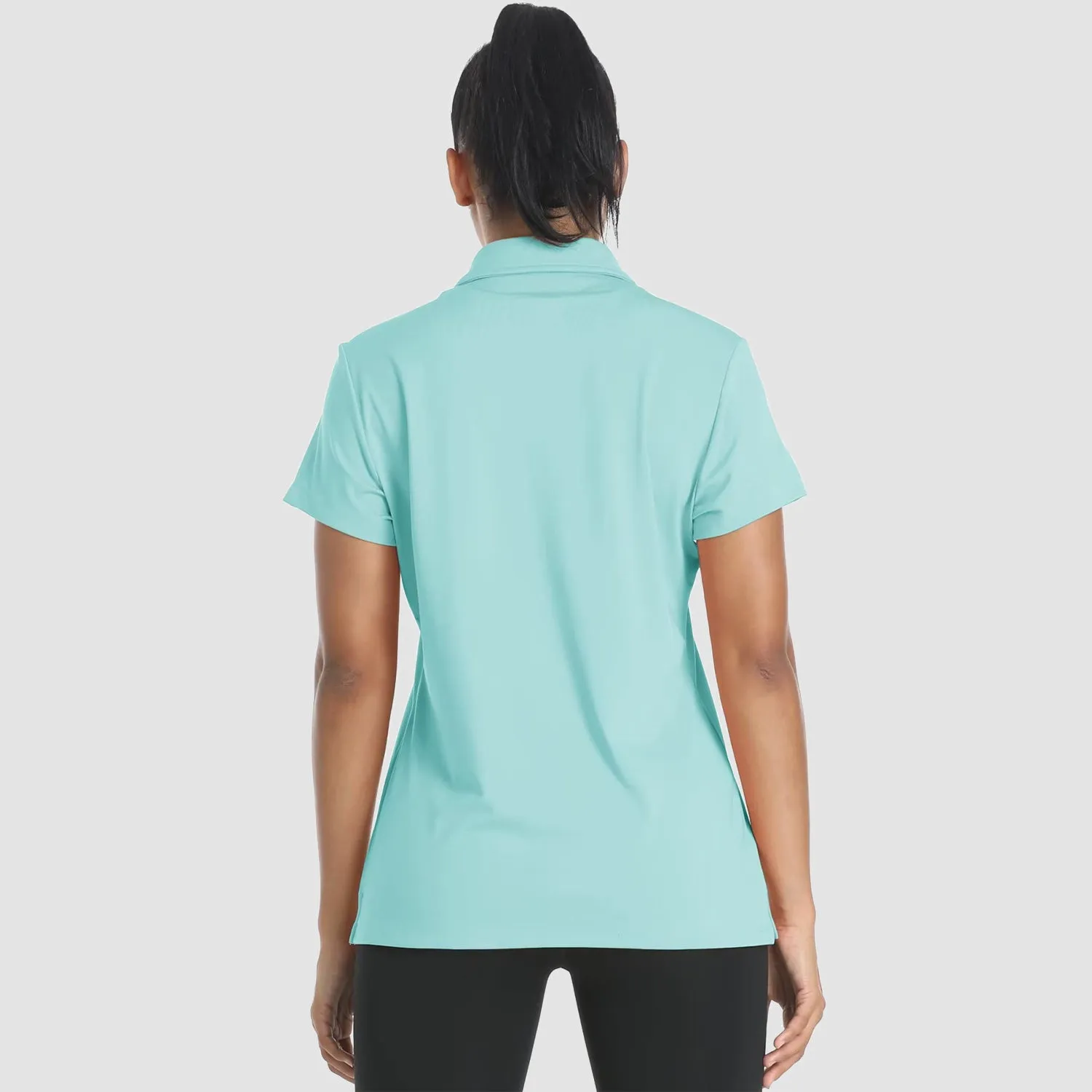 Women's Polo Shirts 4 Buttons Casual T-Shirts Quick Dry Short Sleeve Golf Shirt